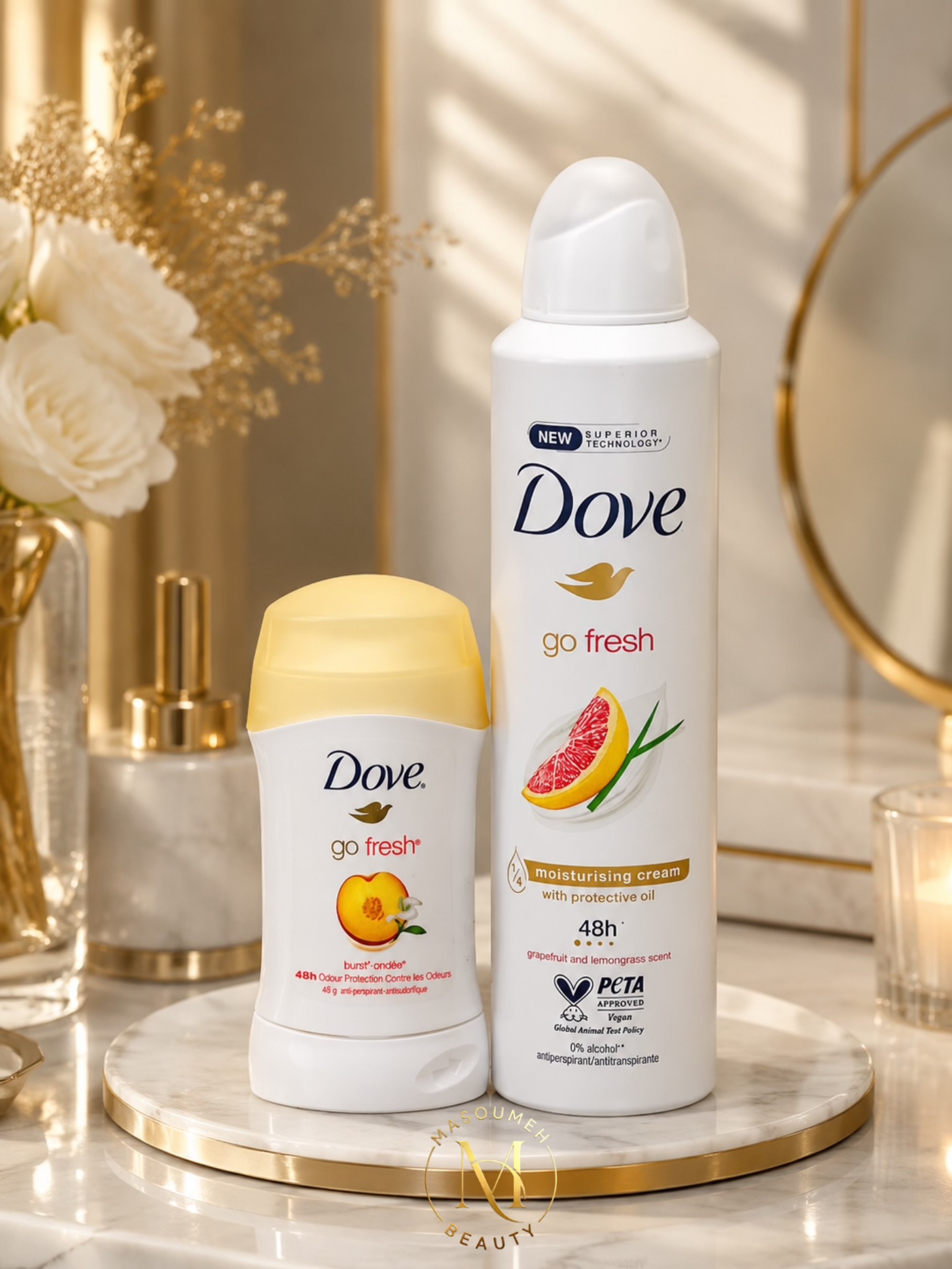 ست اسپری و مام داو گو فرش گریپ فروت | Dove Go Fresh Grapefruit Set