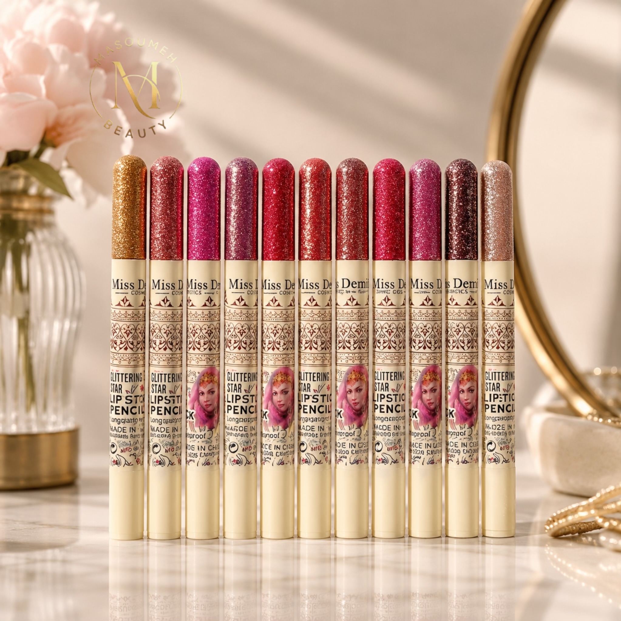 مداد لب اکلیلی میس دی (Miss Day Glittering Star Lipstick Pencil)