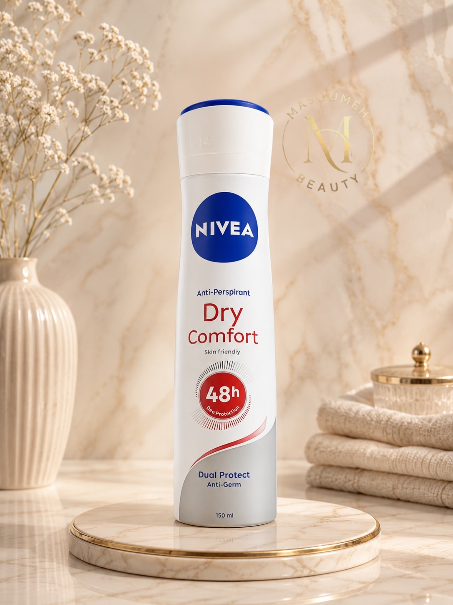 اسپری ضدتعریق زنانه نیوآ مدل Dry Comfort حجم 150 میلی‌لیتر