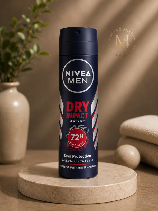 اسپری ضد تعریق مردانه نیوآ مدل Dry Impact 72H حجم 150 میلیلیتر