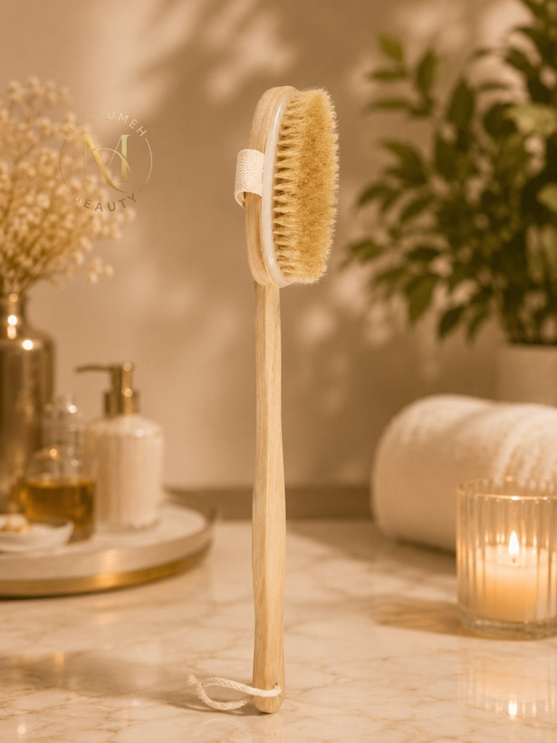برس چوبی حمام دسته بلند (Dry Body (Brush