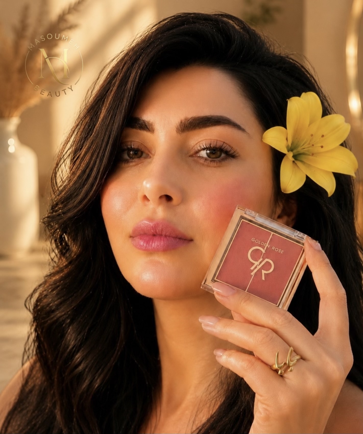 رژگونه و هایلایتر دوتایی گلدن رز | Golden Rose Duo Blusher & Highlighter