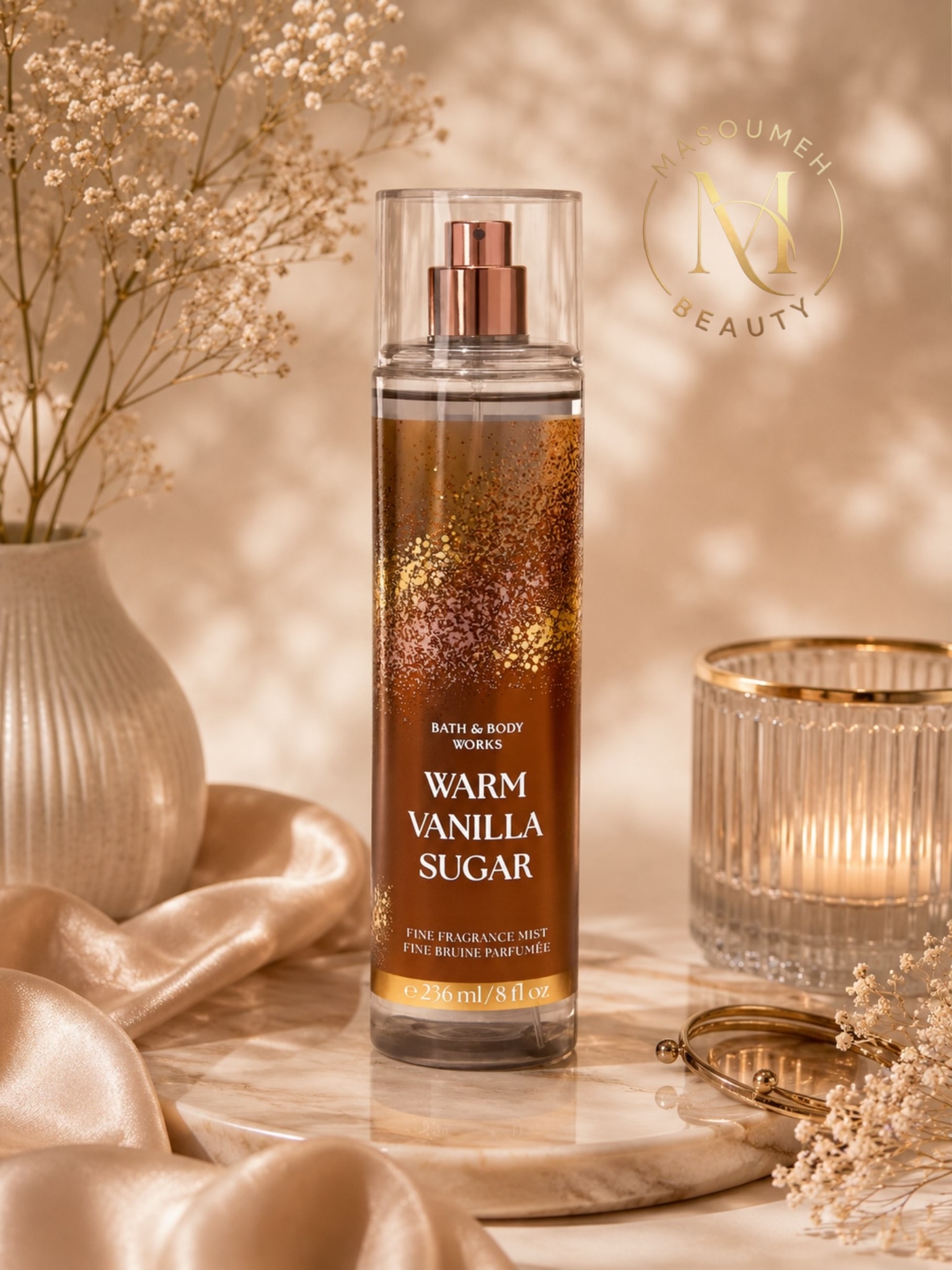بادی میست بث اند بادی ورکس Warm Vanilla Sugar حجم 236 میل
