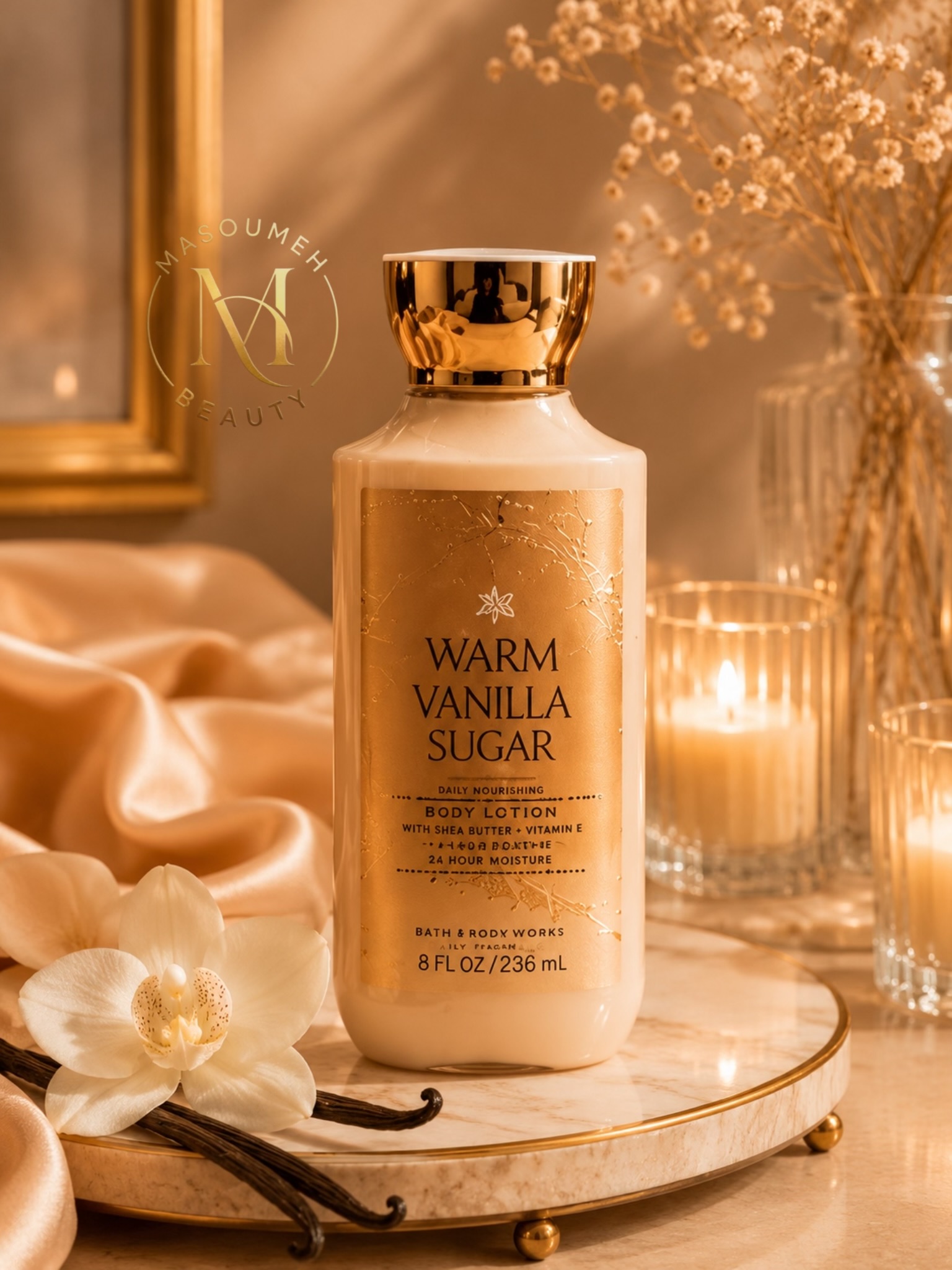 لوسیون بدن بث اند بادی ورکس مدل Warm Vanilla Sugar