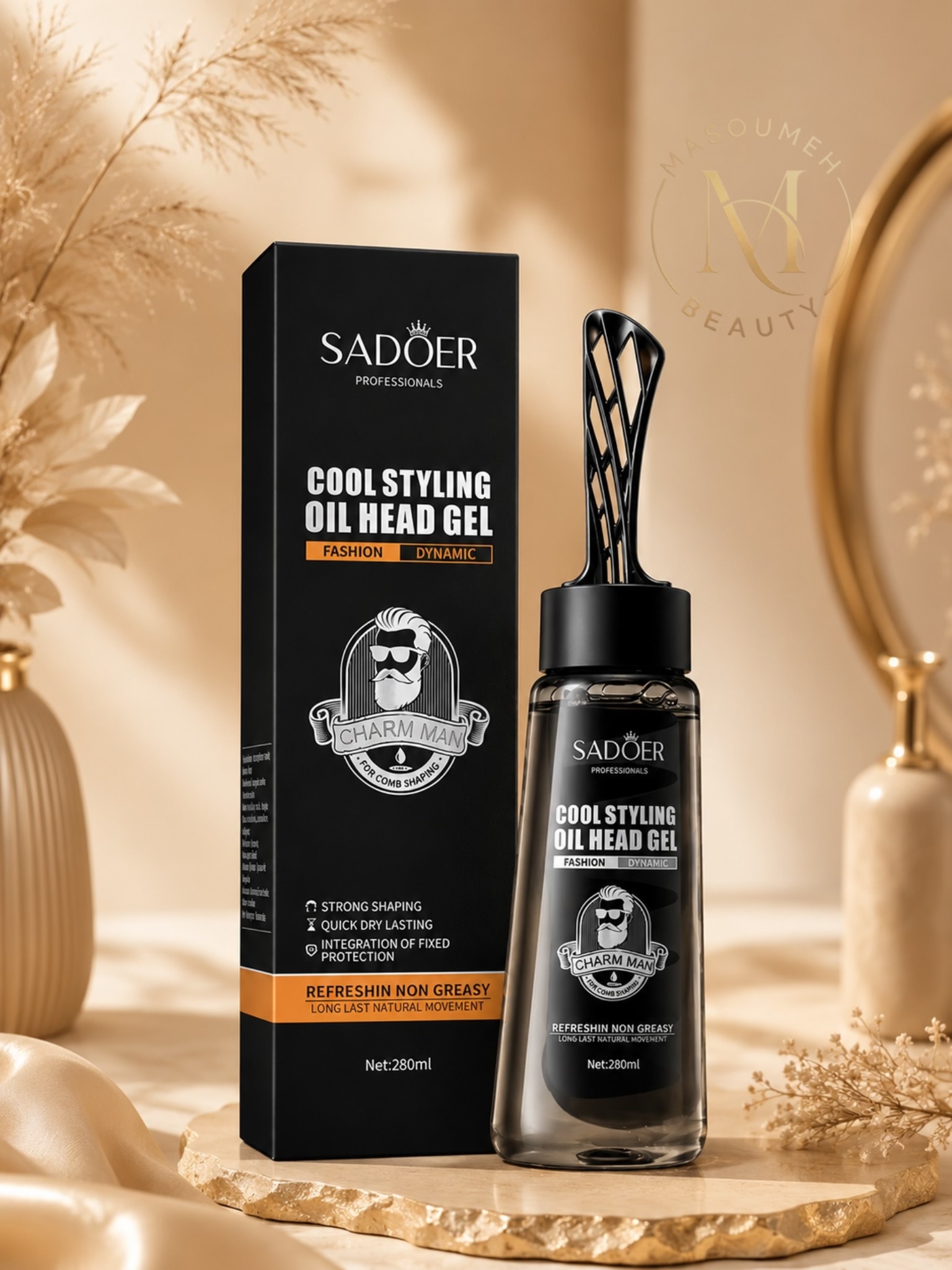 ژل مو شانه‌دار مردانه سادور SADOER مدل Cool Styling حجم 280 میلی‌لیت