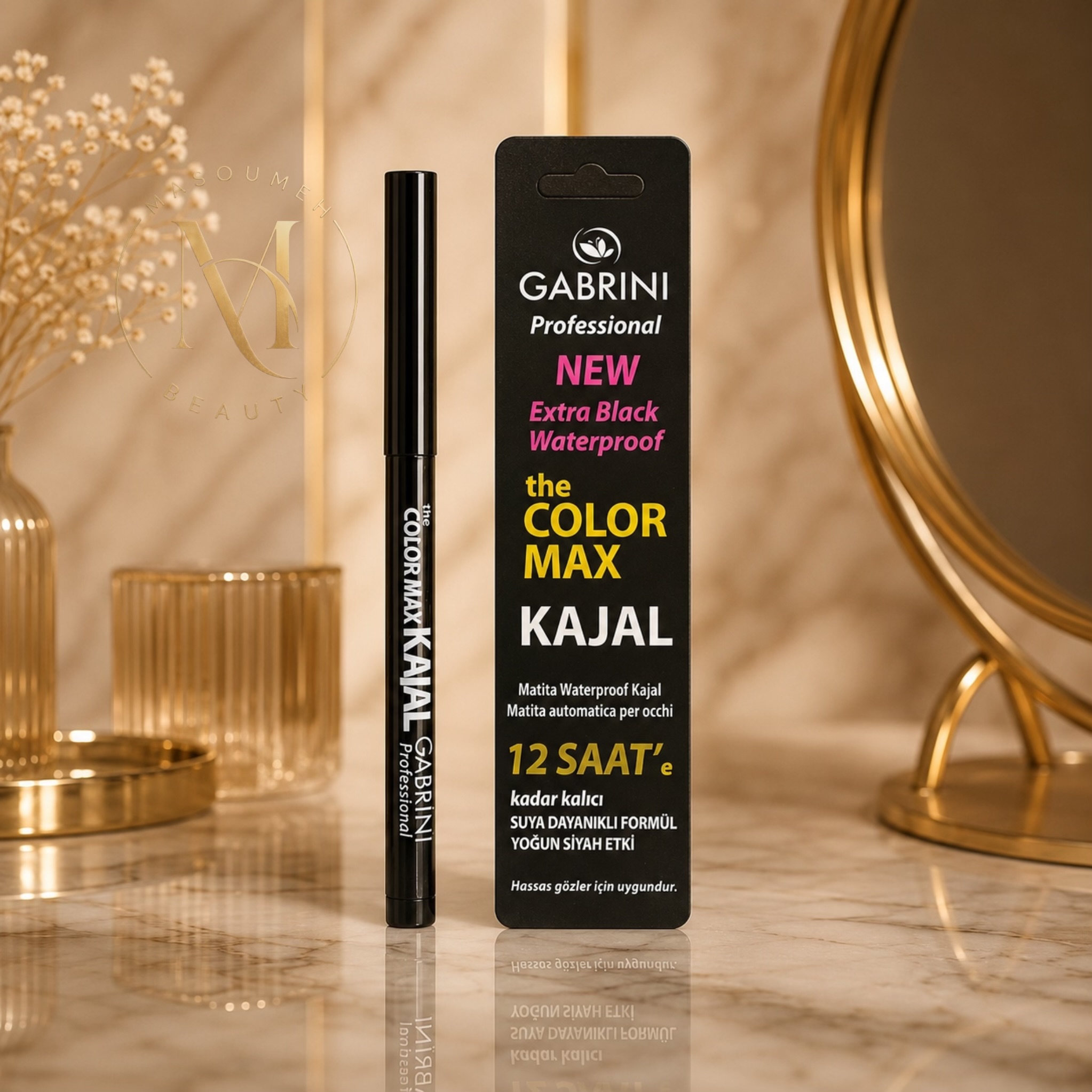 مداد چشم گابرینی Color Max Kajal مدل Extra Black Waterproof